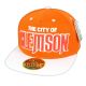 PVC Embroidered Snapback, 3D Silicone Patch Cap, #81 CLEMSON, orange.