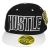 PVC Embroidered Snapback, 3D Silicone Patch Cap, #71 HUSTLE, black